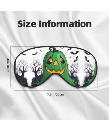Green Ghost Horror Halloween Pumpkin Print Eye Mask | Ultra-Soft Light-Blocking | Perfect for Comfortable Sleep | International Shipping Available - Buy Online on GoSupps.com