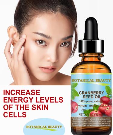 Botanical Beauty CRANBERRY SEED OIL 100% Pure Natural Unrefined Virgin Cold Pressed Carrier Oil 4 Fl Oz - 120 ml. for Face Skin Body Hair Lips Nails Anti - Aging Face Oil - Buy Online on GoSupps.com