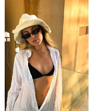 HZEYN Women's Wide Brim Cotton Bucket Hat UPF 50+ Beige - Summer Travel Packable Beach Sun Hat - Buy Online on GoSupps.com