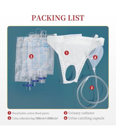Buy Wearable Urinal for Men | Portable Reusable Silicone Urine Collection Bag for Bedridden Patients - 2000 ML & 1000 ML - Buy Online on GoSupps.com