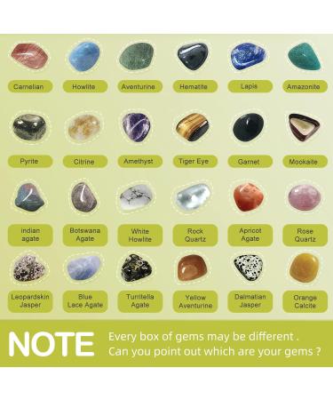 Obidodi 20 Gemstones Chakra Crystals Stone Set Natural Crystals and Gem Stones Set for Kids Crystals for Beginners Reiki Healers and Yoga Practioner Anxiety Relief Meditation Relaxation (02) - Buy Online on GoSupps.com