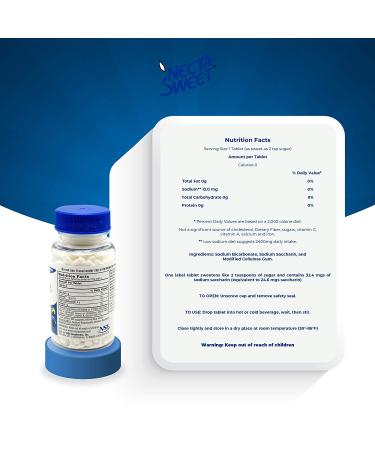 Necta Sweet Saccharin Tablets 1/2 Grain 1000 Tablet Bottle - Pack of 4 | Buy Now - Buy Online on GoSupps.com
