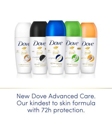Dove Advanced Care Original Anti-perspirant Deodorant pack of 6 with Triple Moisturising technology roll-on for 48 hours of protection 50 ml Fresh 8.33 ml (Pack of 6) - Buy Online on GoSupps.com