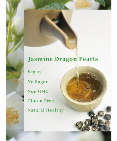 Jasmine Pearls Green Tea - Handrolled Loose Leaf with Natural Aroma - 114g/4oz - Buy Online on GoSupps.com