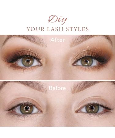 50-Piece Mixed Length Lash Clusters Set - Wispy Volume and Natural Look - Reusable DIY Eyelash Extensions - MERETON - Buy Online on GoSupps.com