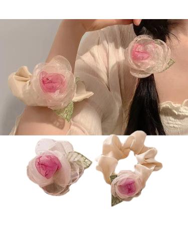 Flower Hair Scrunchies Flower Hair Clip Rose Scrunchies Rose Barrettes Rose Hair Clip Flower Hair Barrettes Rose Hairpin - Buy Online on GoSupps.com