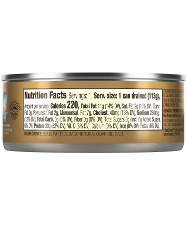 Genova Premium Albacore Tuna in Olive Oil with Sea Salt - Wild Caught, Solid White, 5oz (Pack of 12) - Buy Online on GoSupps.com