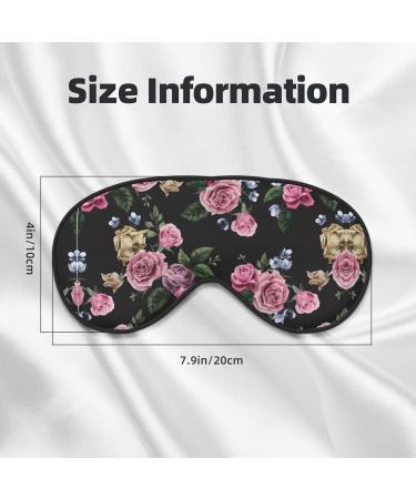 Adjustable Black Background Rose Sleep Mask - Breathable & Fashionable Eye Mask for Comfortable Sleep | International Shipping - Buy Online on GoSupps.com