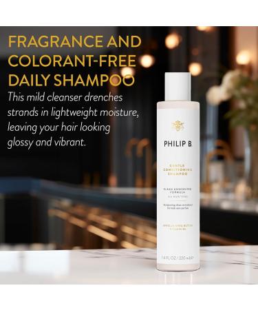 PHILIP B Gentle Conditioning Shampoo 7.4 oz - Lightweight Unscented Cleanser with Shea Butter & Vitamin B5 for Softness & Shine - International Shipping Available - Buy Online on GoSupps.com