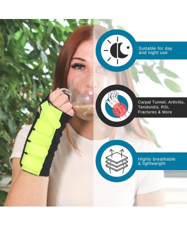 Solace Bracing Cool-Flow Wrist Support - British Made & NHS Supplied, Yellow, Small Right Hand - Buy Online on GoSupps.com