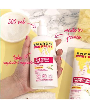 Energie Fruit 2 en 1 Masque et Apr s-Shampooing Vanille et Huile de Buriti Bio Vegan 300ml - Buy Online on GoSupps.com