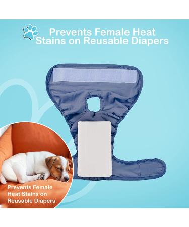 Cloverooke 100ct XS Dog Diaper Liners - Disposable Absorbent Pads for Male Dogs with Urinary Incontinence - White - PL-XS-100PK - Buy Online on GoSupps.com