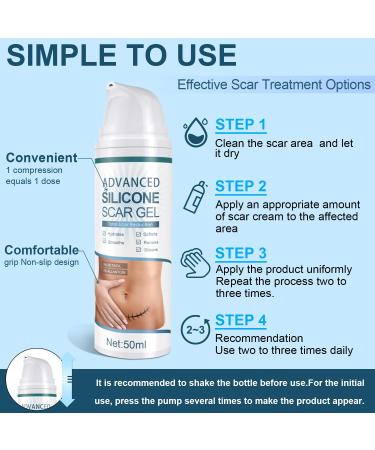 Advanced Scar Cream Silicone Scar Gel - White - 50ml - Buy Online on GoSupps.com