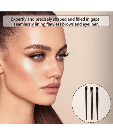 3Pcs Eyebrow Eyeliner Brush Set - Precision Eye Brow Makeup Brushes for Eyeshadow, Eyebrows, and Eyeliner - Buy Online on GoSupps.com