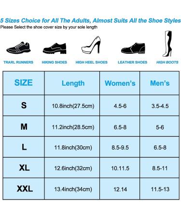 Waterproof Reusable Shoe Covers for Men and Women - Non Slip Shoe Protectors for Rain, Snow, Cycling, Fishing, Hunting - Black, Size L - Buy Online on GoSupps.com