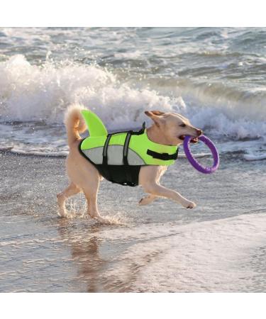 Alagirls Adjustable Dog Swimming Vest - Safety Floating Vest for Boating Kayaking & Swimming - XL (66-78cm Chest) - Green/Gray - Buy Online on GoSupps.com