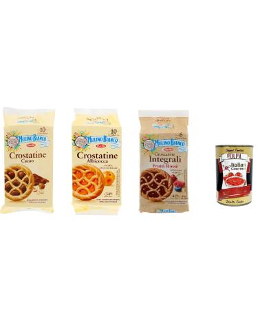 Italian Gourmet E.R. Mulino Bianco Crostatina Test Kit Cocoa Apricot Red Fruits Cocoa Apricot Red Fruits + Italian Gourmet Pulp 400 g