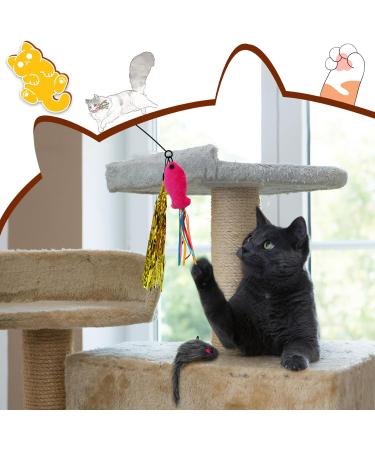 Rosaui 15 Pack Cat Slinky Replacement Springs - Colorful Interactive Cat Toys with Bells - Fun Accessories for Your Feline Friend - Buy Online on GoSupps.com