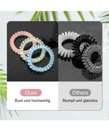 Jesslab Spiral Hair Ties - 10 Traceless Plastic Coil Hair Holders for Women - No-Damage Ponytail Accessories - Color Sorted (#12) - Buy Online on GoSupps.com
