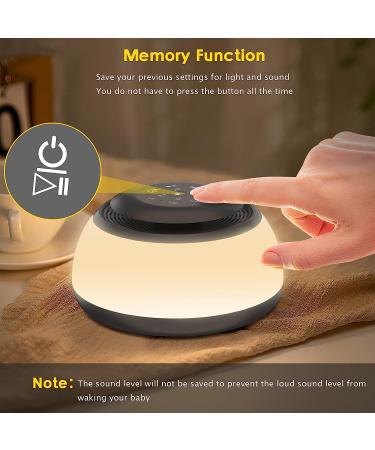 IUTEPI White Noise Machine with Night Light | 26 Soothing Sounds for Adults, Baby & Kids | Portable Dark Grey Sound Machine for Sleeping, Bedroom, Home & Travel - Buy Online on GoSupps.com