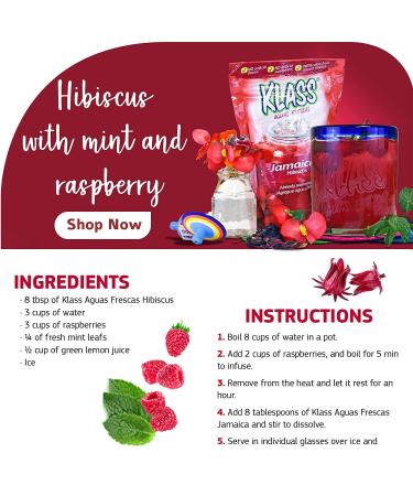 Klass Aguas Frescas Hibiscus Drink Mix - Natural Flavors & Colors, No Artificial Sweeteners - 14.1 oz Family Pack (4-Pack) - Buy Online on GoSupps.com