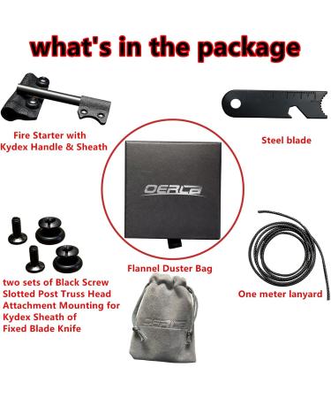 OERLA OLF-S48B Tactical Style Magnesium Ferro Rod Fire Starter with Kydex Sheath - Buy Online on GoSupps.com