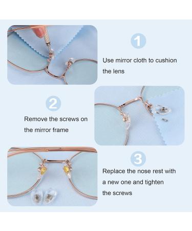 Jsrqt Nose Pads Glasses Repair Set - 25 Pairs Soft Silicone Nose Pads with Screws Tweezers & Cleaning Tools for Ultimate Comfort & Protection - Buy Online on GoSupps.com