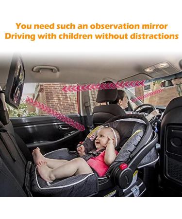 360 Rotatable Shatter-Safe Baby Car Mirror - Sausage-Proof Back Seat Monitor for New Parents | Large Field of Vision - Buy Online on GoSupps.com