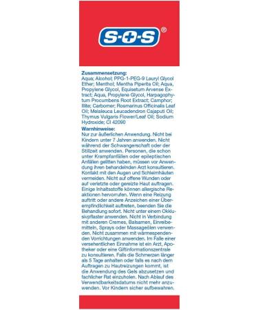 SOS Pain-Stop Gel 2-Pack | Fast Relief for Muscle & Joint Pain | Massage Applicator & Cold-Warm Effect - Buy Online on GoSupps.com