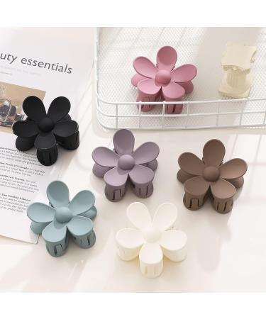 Large Flower Claw Clips for Thick Thin Curly Hair | Non Slip Matte Jaw Clips for Women | Strong Hold 3.15 Inch Daisy Hair Accessories - Buy Online on GoSupps.com