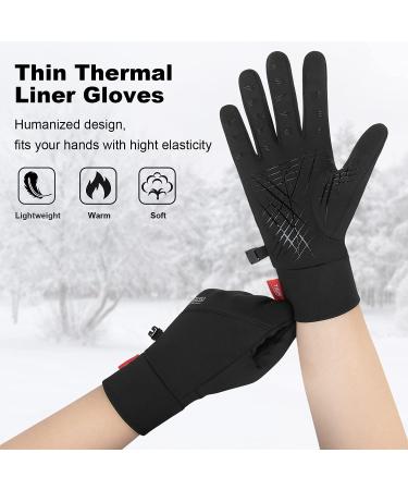 RUIXUE Winter Touch Screen Gloves for Men Women - Lightweight & Warm Work Liner Gloves - Medium ST02-Black - Buy Online on GoSupps.com
