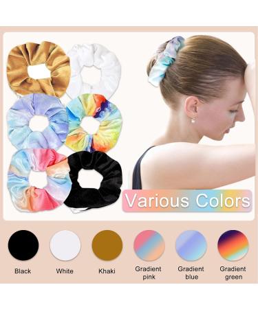 Velvet Pocket Scrunchie 6 Pack with Hidden Zipper - Vsco Girls Women Hair Accessories - Buy Online on GoSupps.com