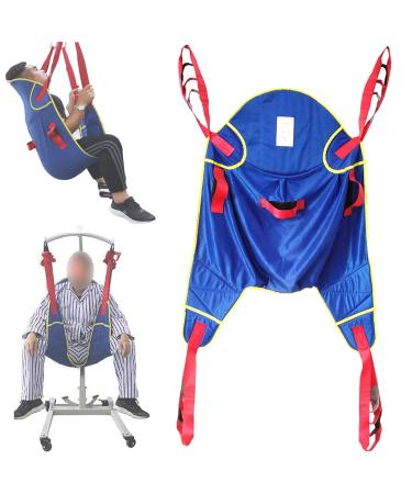 Patient Lift Medical Slings Transfer Belts Divided Leg Padded Patient Lift Sling with Head Support Heavy Duty Sling with 4 Reinforcement Straps Ideal for Disabled 507lb Weight Capacity