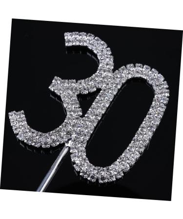 CORHAD Glitter 30th Birthday Cake Toppers Crystal 30th Anniversary Cake Toppers Bling Number Wedding Decoration Cake Decor Diamond Decor Cupcake Toppers Paper Cup Rhinestones - Buy Online on GoSupps.com