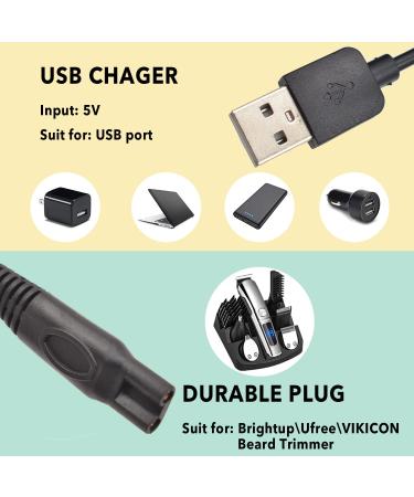 BOEEA Charger Cable for Brightup/Ufree/VIKICON Beard Trimmer - All-in-One Grooming Kit Clippers USB Cable - Buy Online on GoSupps.com