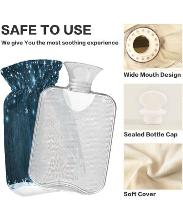 KCL Deci 2L Hot Water Bottle with Cover - Christmas Tree & Coffee Beans Design for Foot Warmer Pain Relief Hot & Cold Therapy & Cramps - Buy Online on GoSupps.com