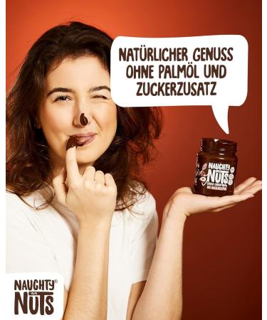 Naughty Nuts Bio Haselnussmus Choco Crush | Vegan Chocolate Spread | 100% Natural | No Palm Oil & Sugar | Perfect Muesli Topping | 250g - Buy Online on GoSupps.com