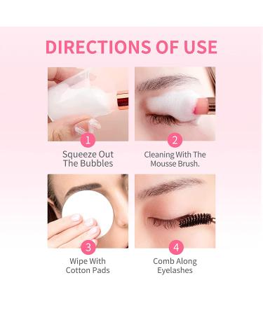 BREYLEE Eyelash Extension Cleanser 60ML - Paraben & Sulfate Free Foam Cleanser for Extensions & Natural Lashes - Salon and Home Use - Includes Mascara Wand - 2 Fl Oz - Buy Online on GoSupps.com