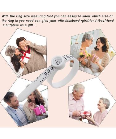 Ring Sizer Measuring Tool - Reusable Jewelry Sizing Gauge for Fingers - US Ring Sizes 1-17 (1Pcs White) - Buy Online on GoSupps.com