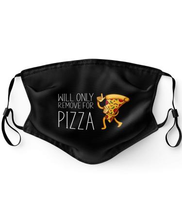 Primicity Funny Face Masks for Adults (Pizza mask + Filters) Reusable/Adjustable/Washable Funny masks - UK Seller Pizza Mask+5 Filters