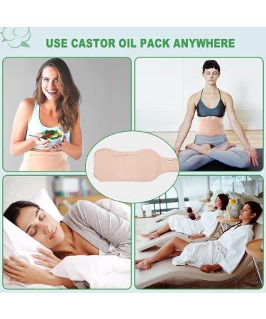 Organic Castor Oil Pack Wrap for Neck | Adjustable & Reusable | Anti-Oil Leak | Khaki | International Shipping - Buy Online on GoSupps.com