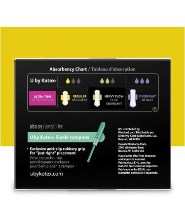 U by Kotex 4 Regular Tampons and 2 Thin Liners - 6 Count Pack - Buy Online on GoSupps.com