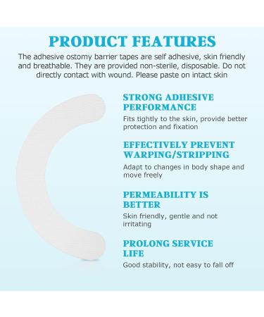 MILISTEN Coloplast Barrier Strips 20Pcs Skin Barrier Strip Wide Skin Barrier Elastic Barrier Strips Medical Supplies Hydrocolloid Extenders for Colostomy Bags Stoma Bag - Buy Online on GoSupps.com