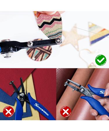 SPEEDWOX Metal Hole Punch Pliers - 1.5mm Round Hole, 24 Gauge, 6 Inches Precision Tool for Jewelry Making and Crafts - Buy Online on GoSupps.com