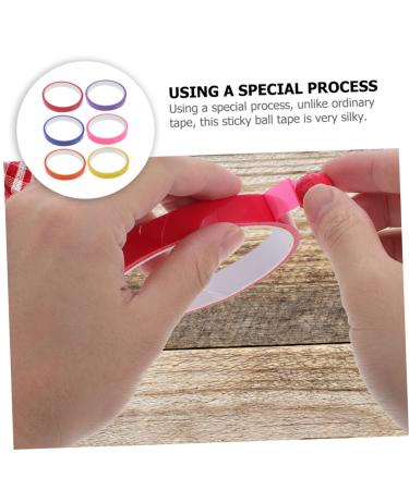 SHINEOFI 6 Rolls Sticky Ball Tape Gift Plastic Dedicated 2000X1.2CM Assorted Color - Buy Online on GoSupps.com