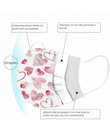 Shop Lbert 10-Piece Black Disposable Masks | Heart-Shaped Valentine s Day Design | Adult Mouth Nose Protection - Buy Online on GoSupps.com
