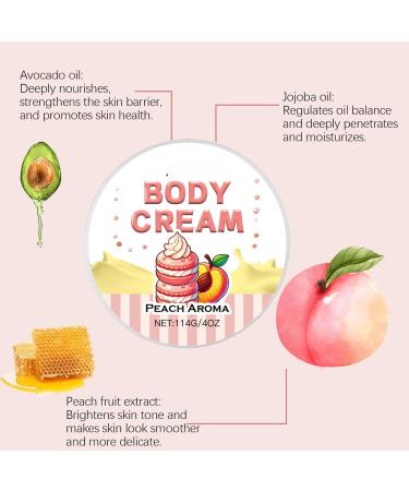 Peach Body Butter - Body Creams for Women - Body Lotion - Body Butter for very Dry Skin - Face & Body Moisturizer with Peach Extract - Hydrating & Firming - Buy Online on GoSupps.com