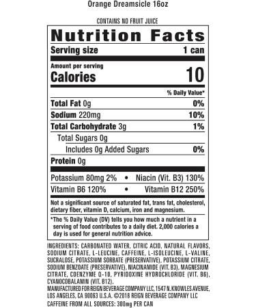 REIGN ENERGY Cherry Limeade 473mL Cans Pack of 12 & Energy Orange Dreamsicle 473mL Cans Pack of 12 DRINK + DRINK_FLAVORED REIGNOD - Buy Online on GoSupps.com