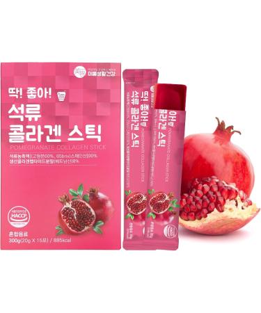 Mippeum Pomegranate Collagen Jelly Stick 20g * 15 Stick 1 600mg Low Molecular Fish Collagen
