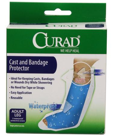 Curad Cast Protector, Protects Bandages or Wounds, Adult Leg, Reusable, 2 Count